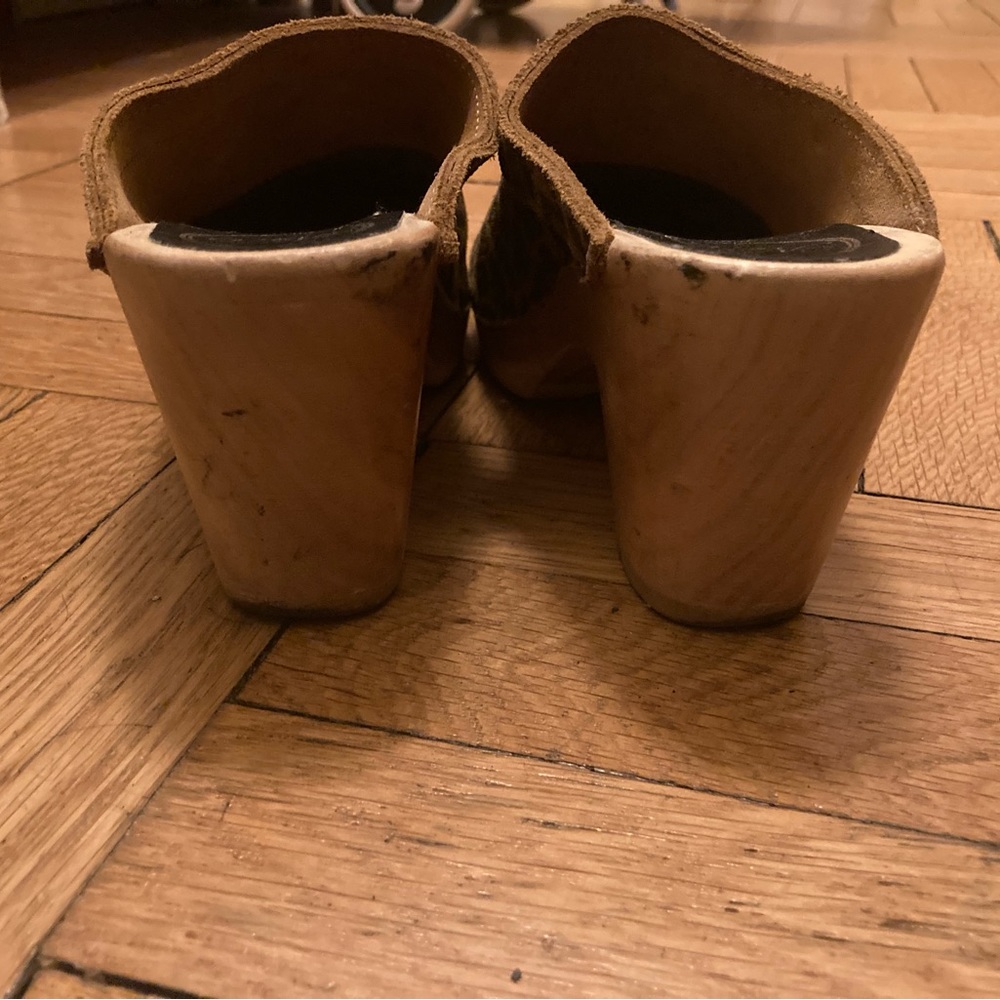 No. 6 Leopard Print Suede Clogs - image 5